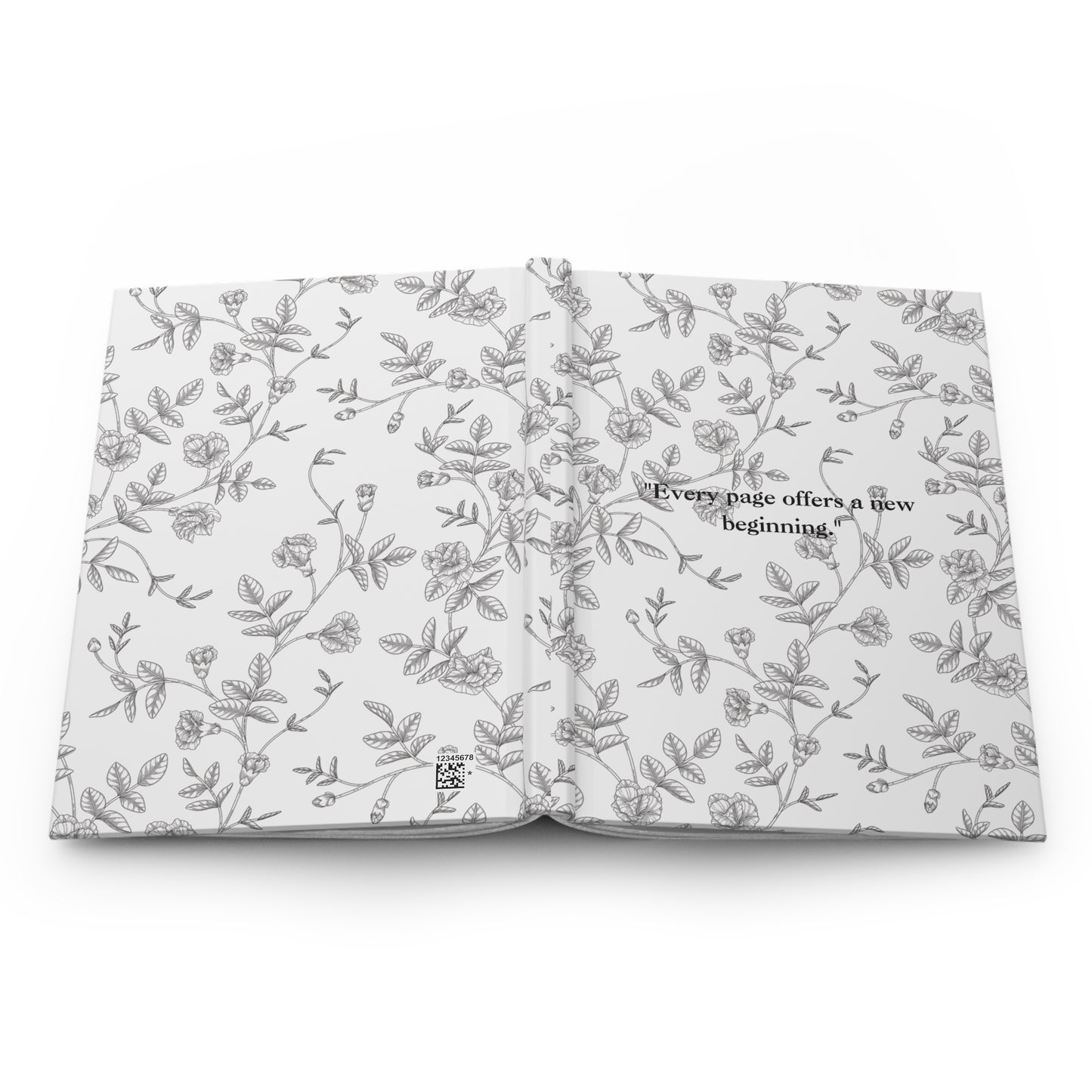 Floral Journal Matte, Black