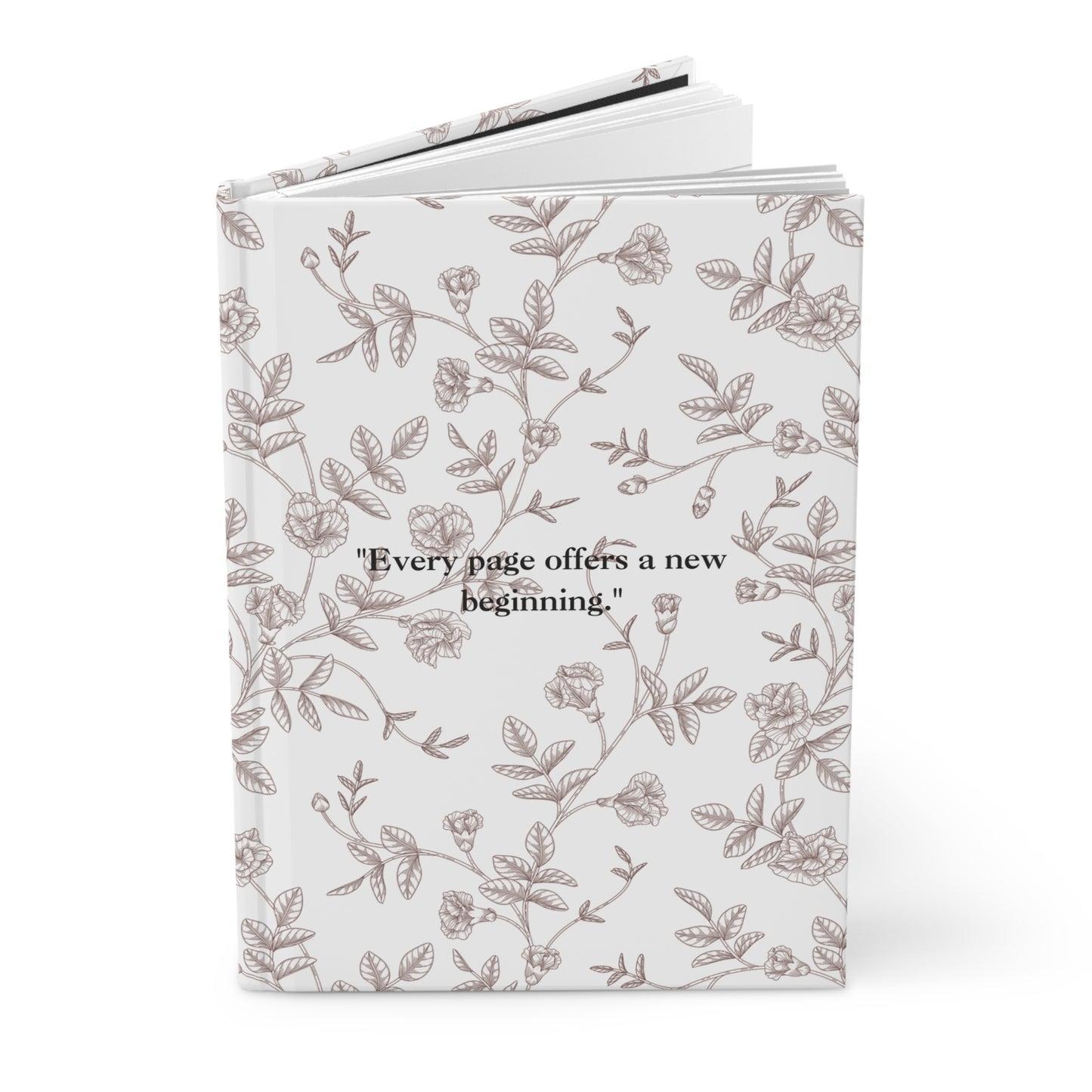 Floral Journal Matte, Light Brown