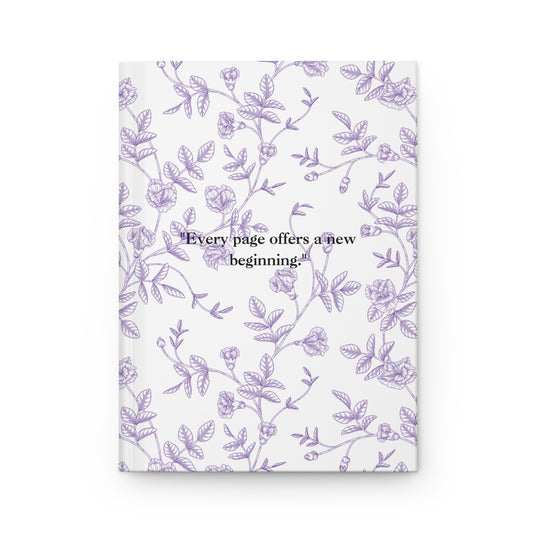 Floral Journal Matte, Purple