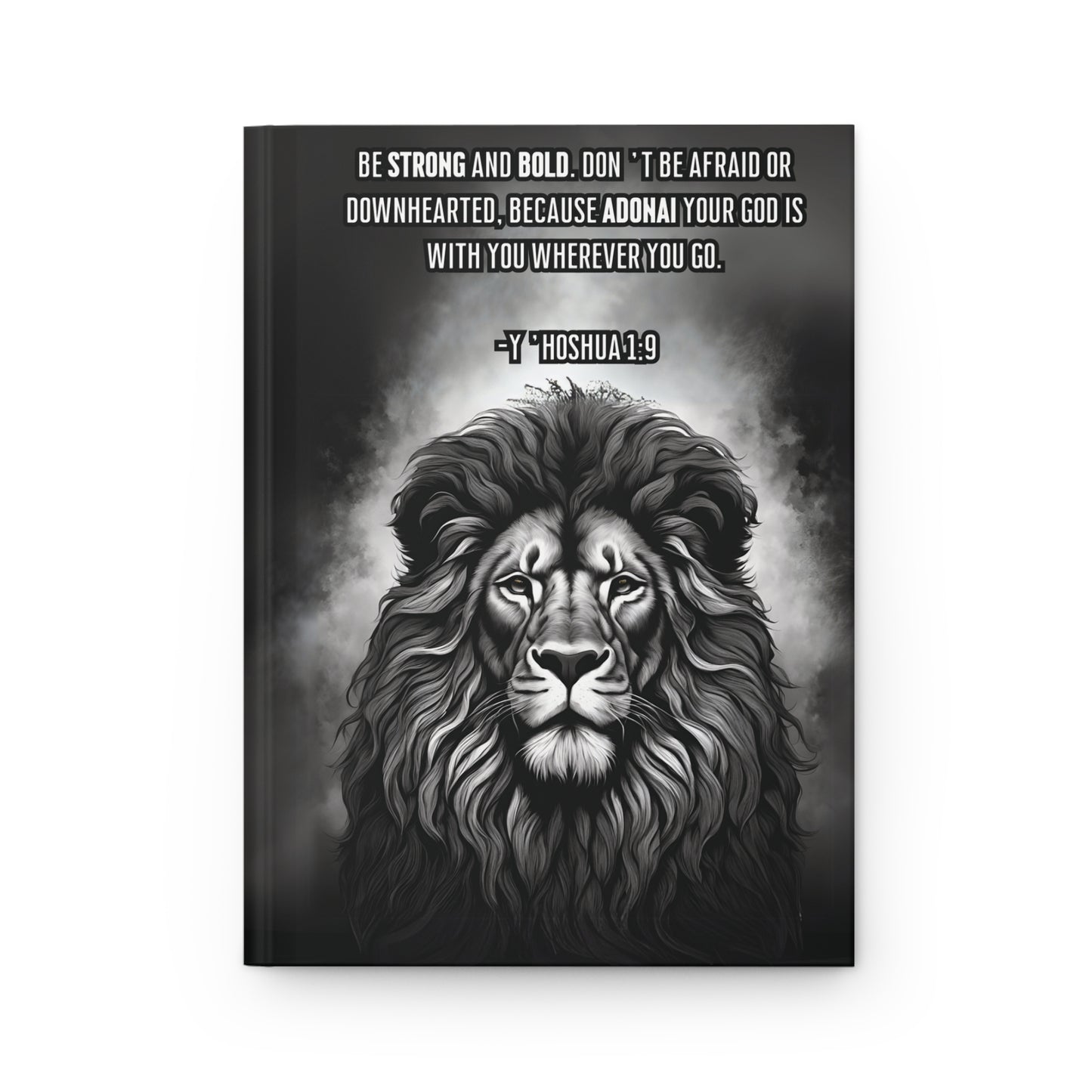 Matte Hardcover Journal, Y’hoshua 1:9, Black #2