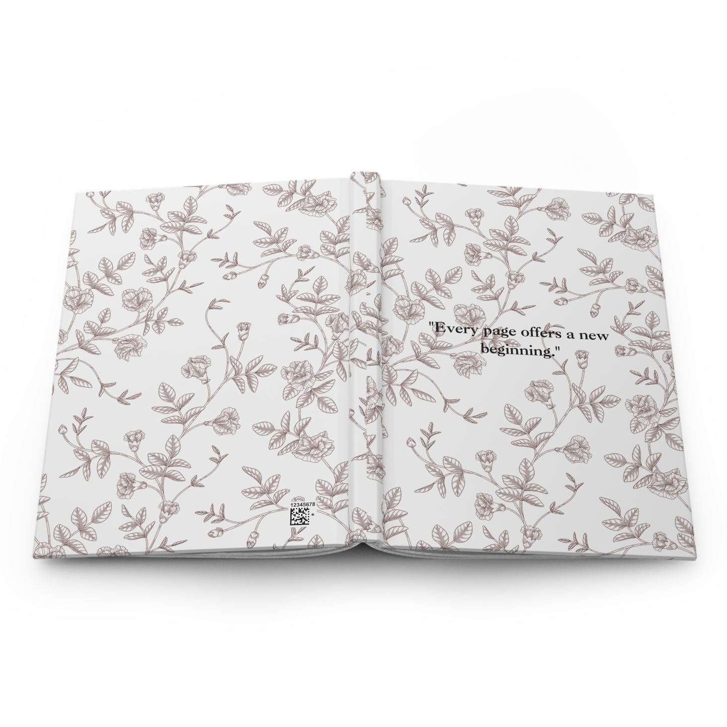 Floral Journal Matte, Light Brown