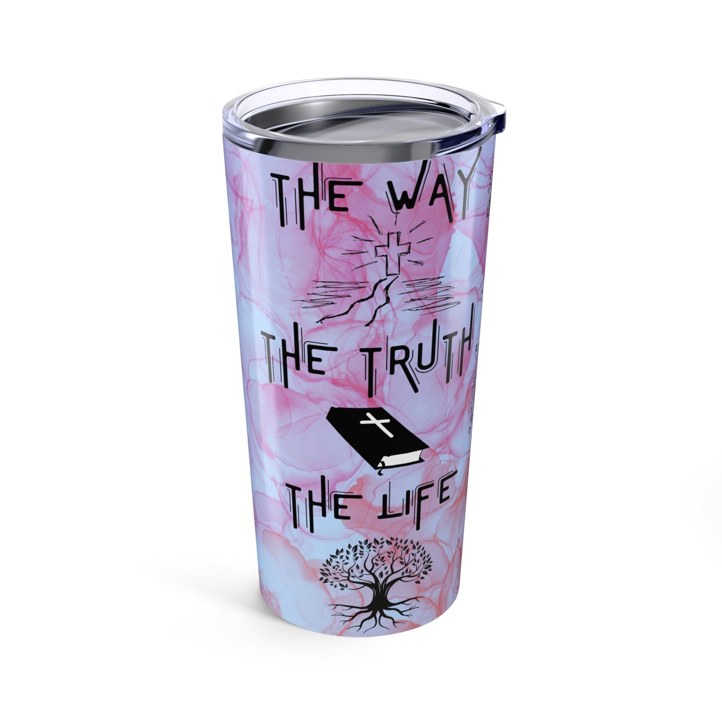 The Way, The Truth, The Life -Tumbler 20oz, Polar & Red