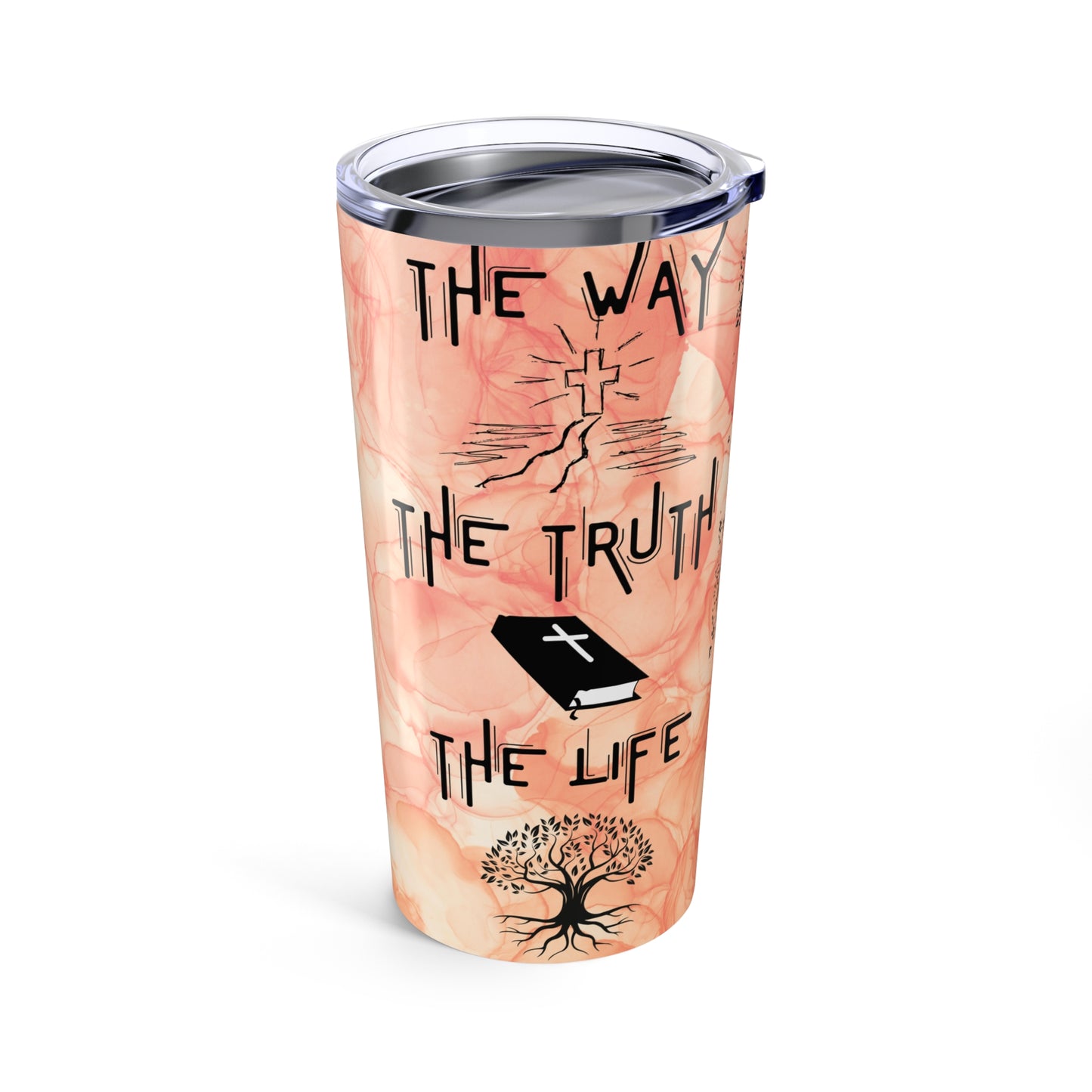 The Way, The Truth, The Life -Tumbler 20oz, Latte Brown