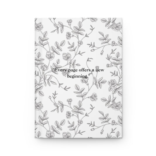 Floral Journal Matte, Black