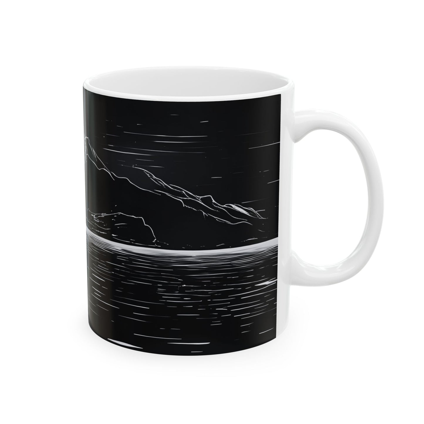 Yeshua Walking on Water Mug, Black