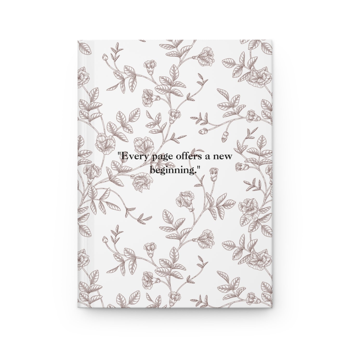 Floral Journal Matte, Light Brown