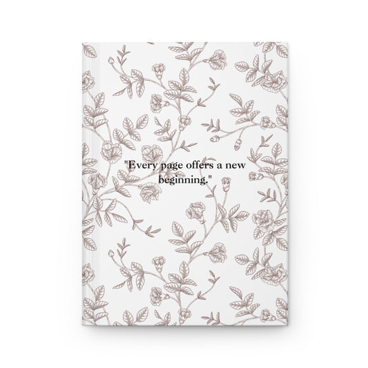 Floral Journal Matte, Light Brown