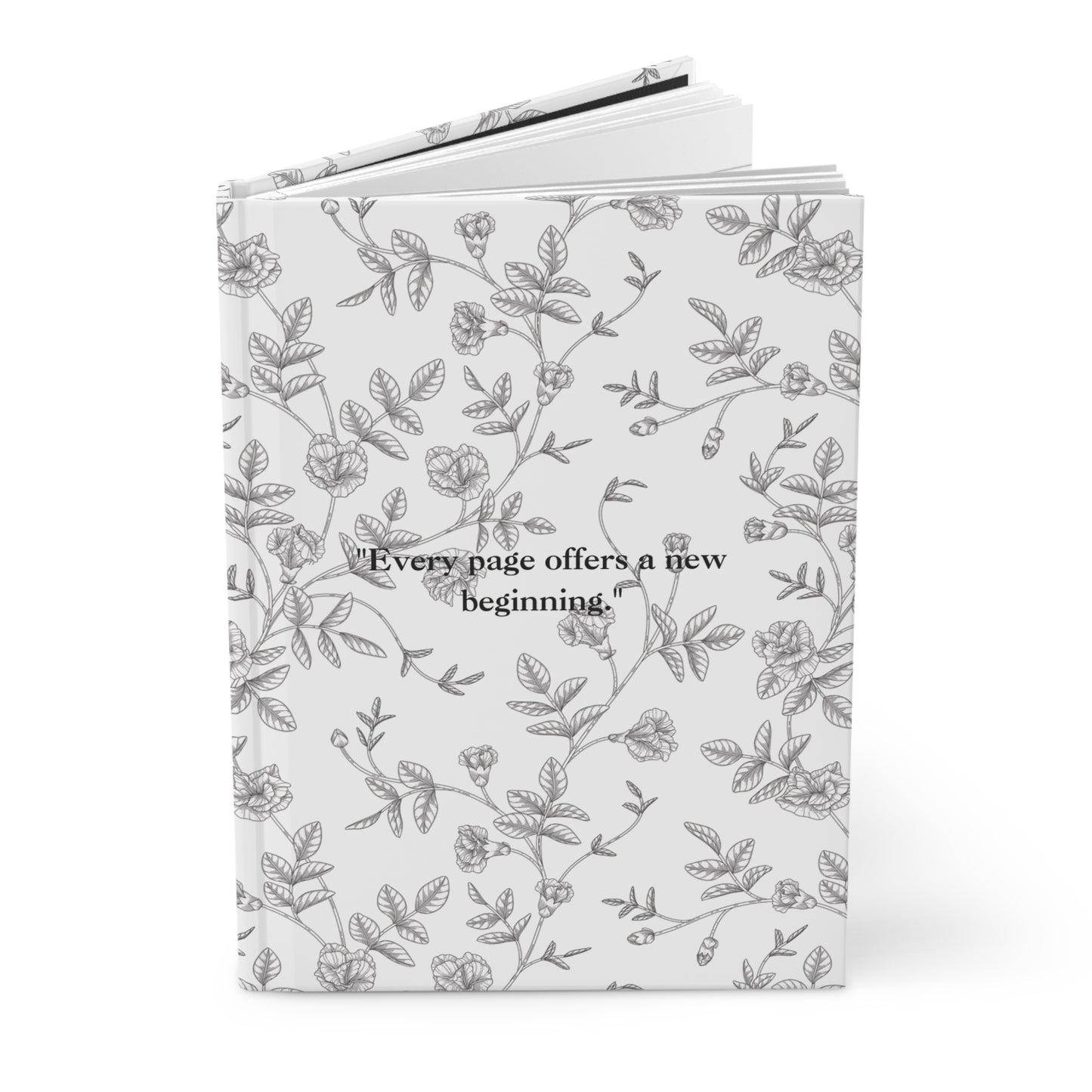 Floral Journal Matte, Black