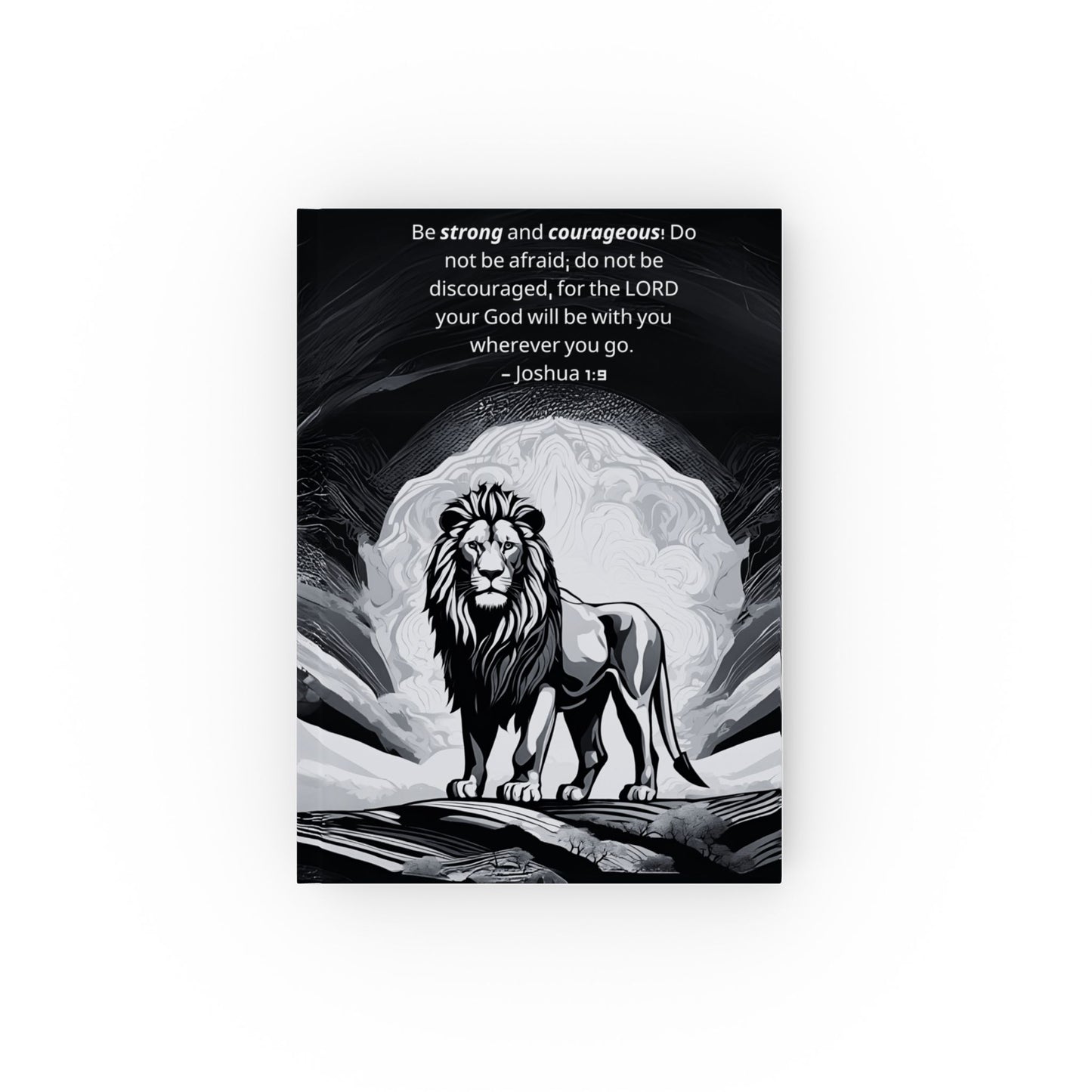Hardback Journal, Joshua 1:9, Black