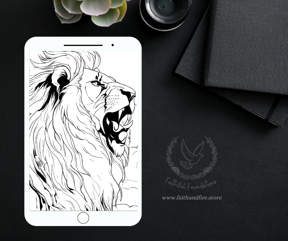 The Lion of Judah Coloring Book – 5 Pages